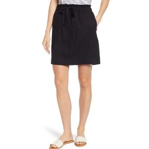 Caslon Black Linen Paperbag Skirt